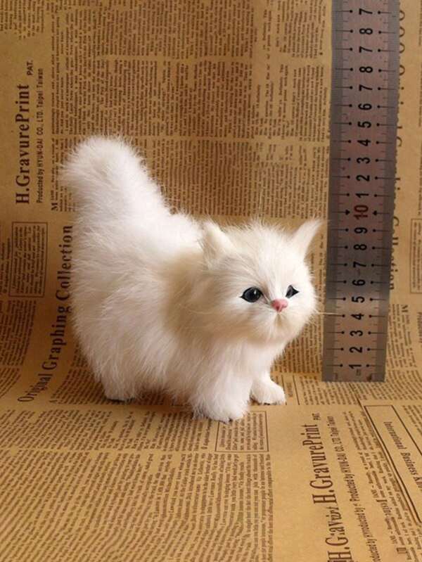 Realistic Cat Plush Doll, Cute Imitation Feline Animal Figure, Home Decor & Christmas/Birthday Gift