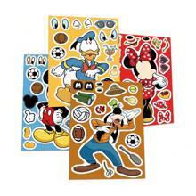 Disney 8PCS Original Cartoon Face Swap Stickers - Waterproof PVC Decals For Phone Case & Skateboard Decor (Disney-Inspired Non-Infringement Design), School Supplies,Back To School