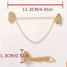 2 件/4 件多功能磁性衬衫夹、衬衫/围巾夹、隐形可调节 T 恤/裤子下摆夹、链式时尚配饰