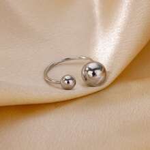 1 pieza Anillo casual de lujo minimalista de acero inoxidable