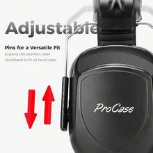 Procase Orejeras contra Ruido, Protector Auditivo NRR 28 dB Cancelación de Ruidos Profesional Earmuff para Protección del Oído en Campo de Disparo Temporada de Caza y Lugar Ruidoso -Rojo - Oro Purpurina - Ver 8