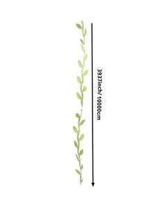 1pc Artificial Fabric Green Leaf Ribbon For Wedding Party Celebration, DIY Wreath Decorative Ribbon, Handmade Decoration Material, Artificial Green Vine Ribbon For Weaving Wreath, Fabric Willow Leaf DIY Wreath Supplies, Green Vine Decor,Fake Plants - Multicolor - View 14