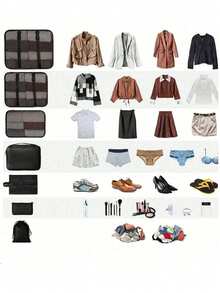 Bộ sắp xếp du lịch 9/7 chiếc vali đựng quần áo phân loại túi đựng đồ vệ sinh cá nhân và giày dép cho nam và nữ thích hợp cho kỳ nghỉ Bộ sắp xếp du lịch: Túi đựng đồ vệ sinh cá nhân kỹ thuật số - Nhiều màu - Xem 8