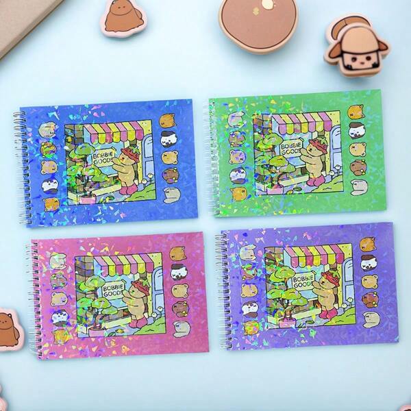 1PC BOOBIES GOODS LIVRO DE COLORIR: Livro de colorir para adultos e adolescentes com cenas aconchegantes e personagens animais fofos para relaxamento (livros de colorir confortáveis e aconchegantes), volta às aulas, material escolar