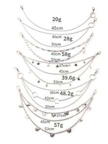 1pc Fashion Pants Chain, Simple And Versatile Multi-Layer Metal Pants Chain - Multicolor - View 8