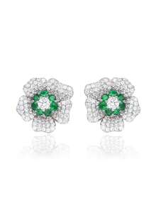 1 Đôi bông tai hình hoa đính đá Cubic Zirconia thanh lịch, thích hợp cho phụ nữ đeo trong các dịp kỷ niệm, tiệc tùng, ngày Valentine và các dịp khác. - màu xanh lá - Xem 6