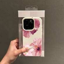 1 Stück Handyhülle aus TPU-Material mit Retro-Hibiskusblumenmuster, kompatibel mit iPhone//Redmi Handy