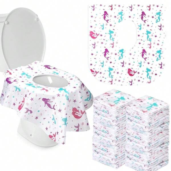 20 Stücke Einwegtoilettendeckel extra groß für Kleinkinder und Erwachsene in öffentlichen Toiletten, einzeln verpackte tragbare Toilettenaufsätze für Kleinkinder-Toilettentraining