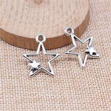 15/30/50 件锌合金螺旋星形吊坠，DIY 手链、耳环、项链工艺品 - 彩色 - 查看 6
