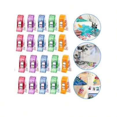 20 Clips Mini Prendedor Tecido Costura Alinhavar Patchwork