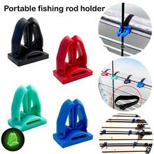 1pc V-Shape Simple Portable Fishing Rod Holder, Fishing Accessories, Fishing Gear, Fishing Rod Clamp, Railing Clamp, Suitable For Sea Fishing Rods - Multicolor - View 2