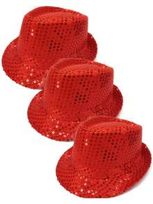 D EXCEED 1/2/3/5/6/9PCS 1970 年代复古迪斯科亮片帽 | 男女通用闪光派对帽，适合夜总会、婚礼庆典和生日 | 闪亮中性舞蹈帽