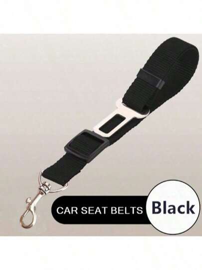 1 peça de barra de segurança de carro para animais de estimação, tração, coleira retrátil, cinto de segurança para cães e gatos, adequada para cães de pequeno a médio porte.