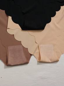 6pcs Women Seamless High Waist Simple & Comfortable Stretchy Fan-Shaped Panties - Multicolor - View 6