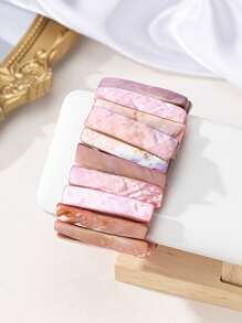 1 pieza Brazalete elástico de material de concha natural con estilo de moda europeo-americano, para uso diario