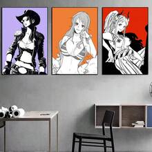 ONE PIECE 3 Pcs Popular Wall Art Anime One PiecLAW&CHOPPER, Nico Robin ,BROOK,USOPP Room Decor Aesthetic, Kit Kawaii Wall Decor, Anime Stuff For Manga Panels ( Unframed)