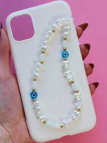 1pc Beaded Devil's Eye Lanyard Strap, Versatile For CCD Camera, Bag Decor, Mobile Phone Charm - Multicolor - View 6