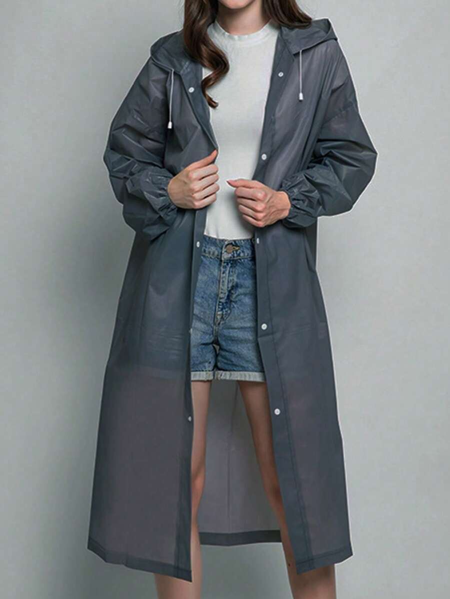 1/2/3pcs EVA Unisex Long Raincoat, Thickened Waterproof Raincoat, Hooded Raincoat, Waterproof, Windproof, Quick-Drying, Breathable - Ideal For Cycling, Hiking And Outdoor Adventure,Spring Summer Picks,Brides Maid Gifts,Room,Bedroom Decor,Beach,Travel,For Men,For Women,Vacation,Outdoor,Garden,Travel Essentials,Portable Essentials,Beach Essentials,Graduation Season,Commencement,Graduation Ceremony,Graduation Gift,Graduation Present,Graduation Gift,Graduation Present,Congrats Grad,Congratulations Graduate,Valedictorian,Finish School,Graduation Party,Outdoor Essentials,Travel Portable,Hiking Essentials,Camping Essentials,Portable Tools,Summer Essentials ,Summer Portable,Raincoat / Rain Jacket / Waterproof Jacket - Multicolor - View 1