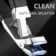 4pcs Elderly-Friendly Toenail Clipper Set - Wide Mouth, Super Large Opening, Catch Tray, Professional Sharp Curved Blade, Heavy Duty Thick Nail Clippers Suitable For Elderly With Thick Nails, Includes Slant Heavy Duty Toenail Clippers With Catch Tray, Wide Opening Mess-Free Nail Clippers, Sharp Stainless Steel Nail Clippers With Long Handle For Easy And Safe Usage