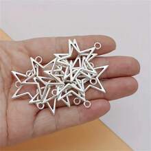 15/30/50 件锌合金螺旋星形吊坠，DIY 手链、耳环、项链工艺品 - 彩色 - 查看 9