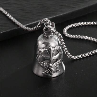 AD 1 pieza Campana para motocicleta de hombre y mujer, accesorio de campana para bicicleta, equipo de protección para ciclismo, campanas de ángel para motocicleta, campanas exorcistas, motocicleta estilo retro punk, campanas de ciclismo de acero inoxidable con suerte