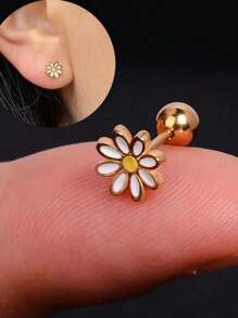 1PC Stainless Steel Tiny Stud Earrings Heart Star Moon Cross Butterfly Snake Mini Earrings Helix Cartilage Tragus Lobe Standard Conch Flat Ear Piercing Jewelry