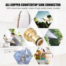 2pcs Garden Hose Quick Connector, M22x1 Female And M24x1 Male Threaded Brass Water Hose Adapter