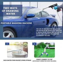 High Pressure Car Washer Machine, High Pressure Cleaner Car, Adjustable Water Type, Self-Priming Design, 240W High Power, For Car Detailing, Fence, Floor Cleaning & Watering