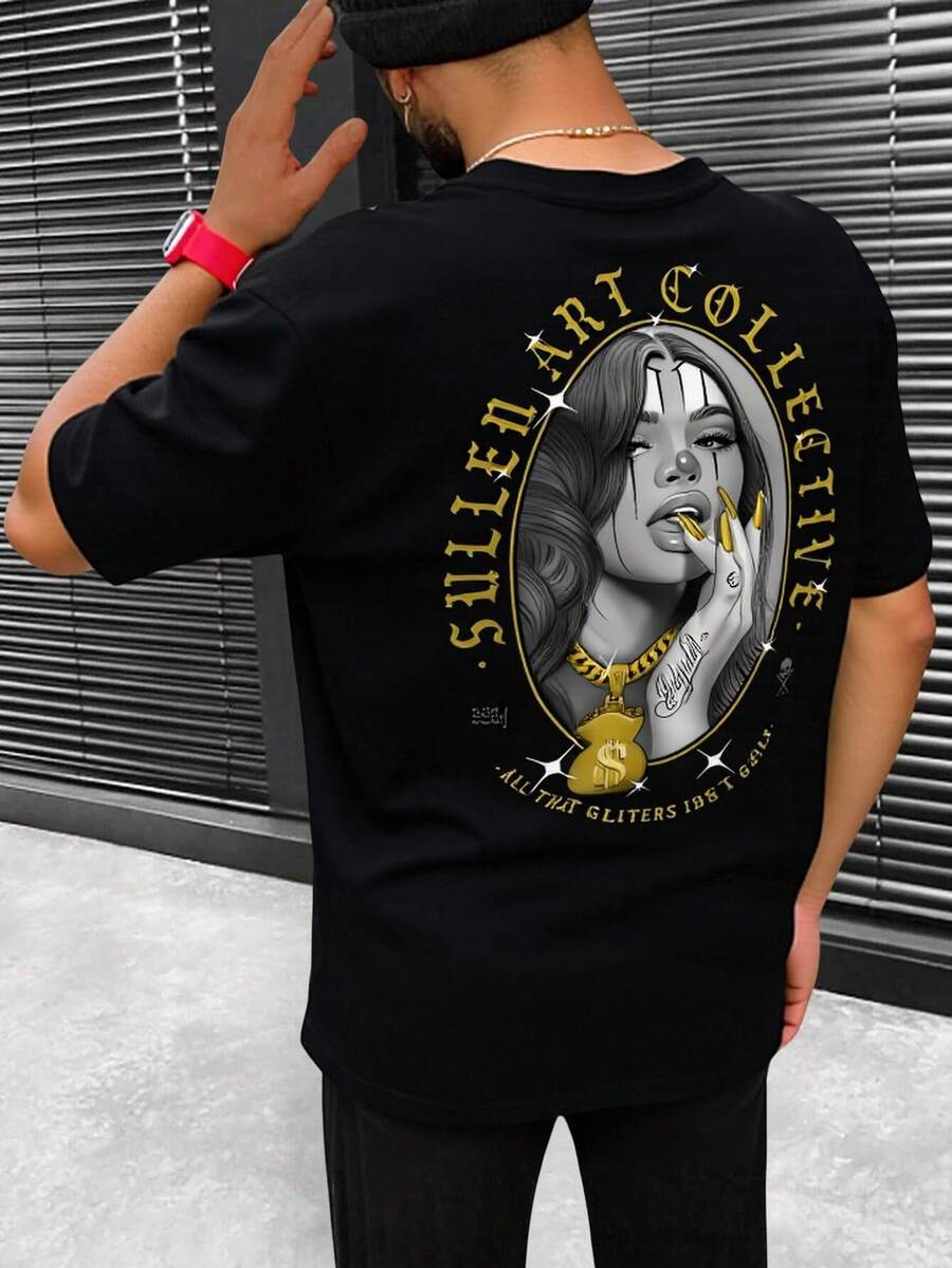 Logeqi® Playera Oversize De 100% Algodón Con Estampado Los ángeles guardan nuestro corazón DTF Camiseta Playera para Hombres con Estilo Casual y Diseño Moderno, Colores Negro, Blanco, Beige