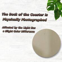 6 件威士忌文字木质杯垫套装 - 耐热、防滑桌垫，适合家庭、办公室和主题派对礼物，10 厘米/3.9 英寸，礼物