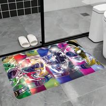 Mighty Morphin Power Rangers Fluffy Carpet INS Style Soft For Bedroom Floor House Washroom Non-Slip Bedside Rugs