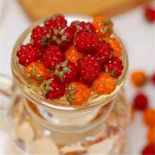 2/5/10/50pcs Handmade Plump Raspberry Glass Beads, 7 Vibrant Colors - Ideal For DIY Jewelry Making, Bracelets, Necklaces And Earrings - Realistic Fruit Design With Green Leaves