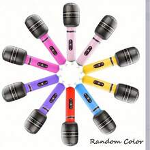 Set de 4/6/10/12 piezas de micrófonos inflables de colores surtidos, accesorios inflables de micrófono de plástico para fiestas con temática de concierto - micrófono - Ver 6