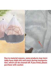 2个装网眼洗衣袋，带抽绳和气泡网，白色涤纶纤维材质，大容量，耐用，适用于浴室，可存放天然皂液，配有可调节抽绳 - 高品质网眼袋，方便去角质和翻转，非常适合旅行和居家使用。旅行必备，旅行配件，度假，暑假，返校季