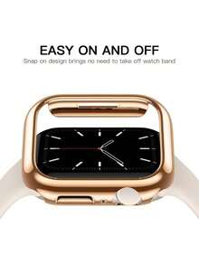 三件套运动休闲手表表壳，兼容 40mm、41mm、42mm、44mm、45mm、46mm 和 49mm 表盘。时尚防震硬质 PC 表壳（无玻璃），兼容 Ultra/11/10/9/8/7/6/5/4/SE，男女款均适用。易于安装和拆卸，触控灵敏。三色组合套装。