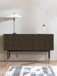 1卷深色木纹自粘墙纸，防水可移除逼真木纹贴纸，乙烯基自粘装饰贴纸，适用于橱柜台面、家具、抽屉、搁板，尺寸：15.76 x 118 英寸 - 黑棕色 - 查看 7