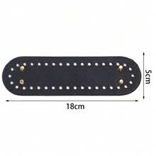 1pc Handmade PU Leather Oval Woven Bag Bottom Board, High Quality PU Leather Durable, Waterproof Bottom Insert, Suitable For Crochet, Sewing And DIY Crafts - Multicolor-oval - View 20