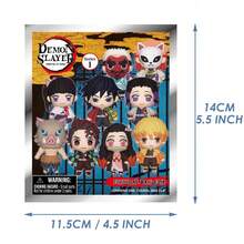 Aniplex 1/3 件装恶魔杀手盲袋官方授权 3D 动漫钥匙扣神秘散装袋夹可爱盲盒   Kamado  Agatsuma  Rengoku Shinobu Kocho Giyu Tomioka Sabito  Tsuyuri 随机一个背包装饰钥匙圈送给朋友粉丝周年纪念生日礼物 - 彩色 - 查看 3