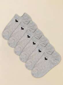 6/9/15 paia di calzini unisex multicolore alla moda e versatili, calzini alla caviglia traspiranti a forma di cuore, calzini invisibili, calzini casual minimali a taglio basso, assorbenti l'umidità, adatti per tutte le stagioni e occasioni