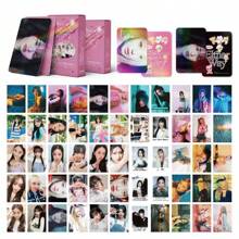 55pcs Kpop Yujin Leeseo Gaeul Rei Liz Collectible Photo Cards Set - Fanmade Scrapbook Kit, K-Pop Birthday Gift For Trading Cards With Display Box, Bookmark Set,Back To School,School Supplies