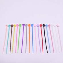5pcs/10pcs Colorful Silicone Cable Tie Doll Decoration Cords, Random Color