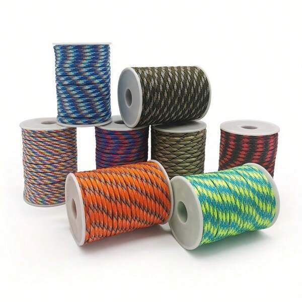 31m/1181 pulgadas Cordón de nylon de 4mm, 7 hebras, para carpa, tendedero, manualidades DIY