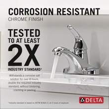 DELTA B501LF Foundations Single Handle Bathroom Faucet, 4.25 X 6.13 X 4.25 Inches, Chrome - default - View 2