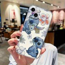 1 Stück lizenzierte, schockresistente und sturzfeste The Stitch Cartoon Handyhülle, kompatibel mit iPhone Modellen 16/15/14/13/12/11/7/8/7Plus/8Plus/Xs Max/Xs/X/Xr, perfekt als Geschenk für Feiertage