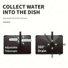 Escurridor de platos, escurreplatos para encimera de cocina, escurridor de gran capacidad con soporte para cubiertos, organizador de cocina para platos, cucharas y tenedores, color negro