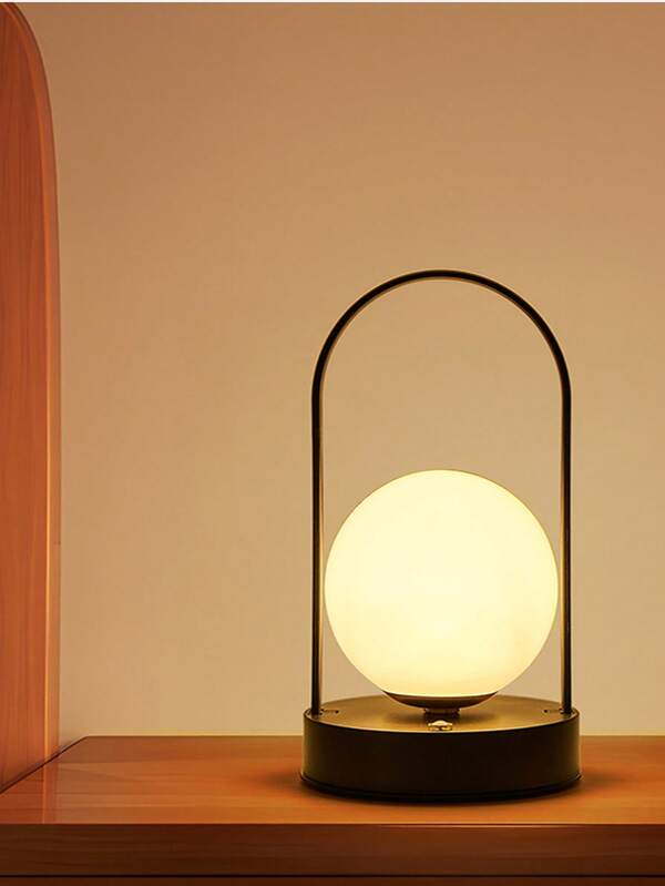 1pc Cordless Rechargeable Lamp With Touch Control, 3-Color Dimmable, Creative Night Light For Bedroom, Living Room, Office, Dining Room, Camping, Outdoor, Long-Lasting