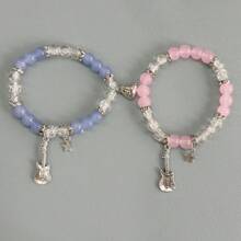 2 Stücke Paararmband mit modischem Sternanhänger, Perlenarmband, Seelenpartner Geschenk für Männer und Frauen