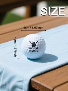 1 pieza Pelota de golf con texto personalizado - Pelotas de golf personalizadas con su texto, regalo del Día del Padre, regalos únicos y memorables para entusiastas del golf, regalo para amantes del golf | Regalos perfectos para recuerdos para papá, novio, familia, amigos | Mejor para cumpleaños, Año Nuevo, San Valentín, Día de la Madre, Día del Padre, celebraciones, regalo para él, regalo para ella