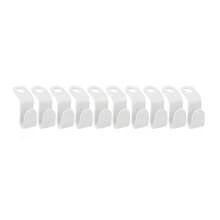 10 piezas Ganchos de conexión para perchas, ganchos de conexión para el hogar, hebilla de conexión de perchas de moda mini para perchas de ropa, conectores de ganchos en cascada, organizador de armario de plástico resistente para ahorrar espacio, hebilla de conexión apilable