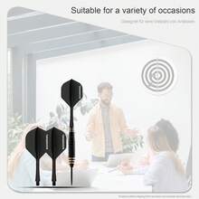 WayArrival Pro-Grade Black Dart Flights & Shafts Set (3 Pack) | Mid-Weight Design For Tournament-Ready Stability & Speed | 2BA Thread Compatible - Black - View 7